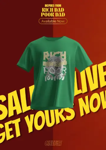 Rich Appan Poor Dad Scripted style Regular Tshirt